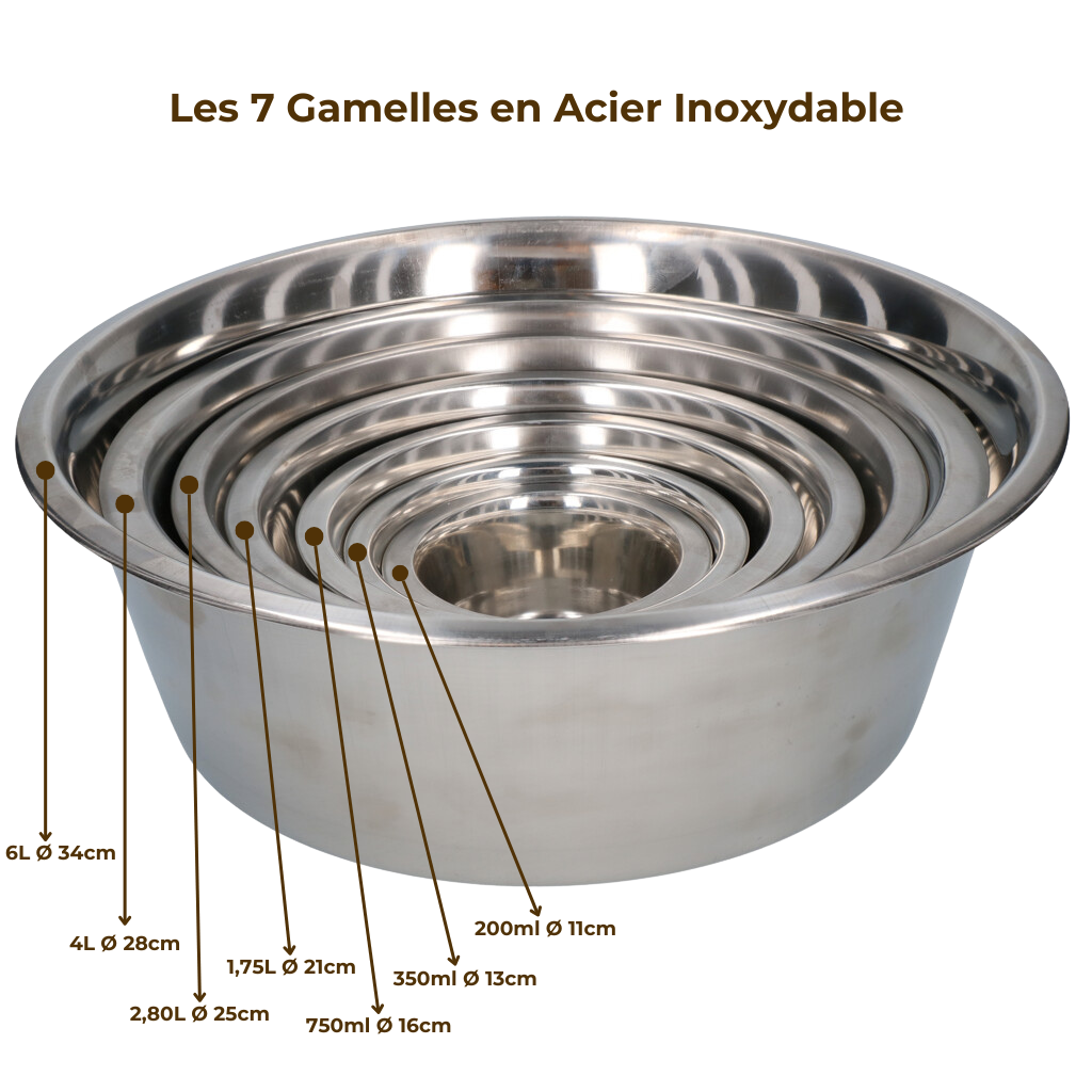 Gamelle en Acier Inoxydable - 350ml Ø 13cm
