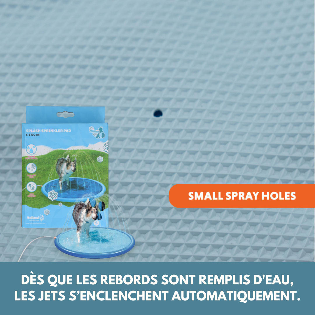 Tapis rafraîchissant ❄️ avec jets d'eau pour chien 100cm