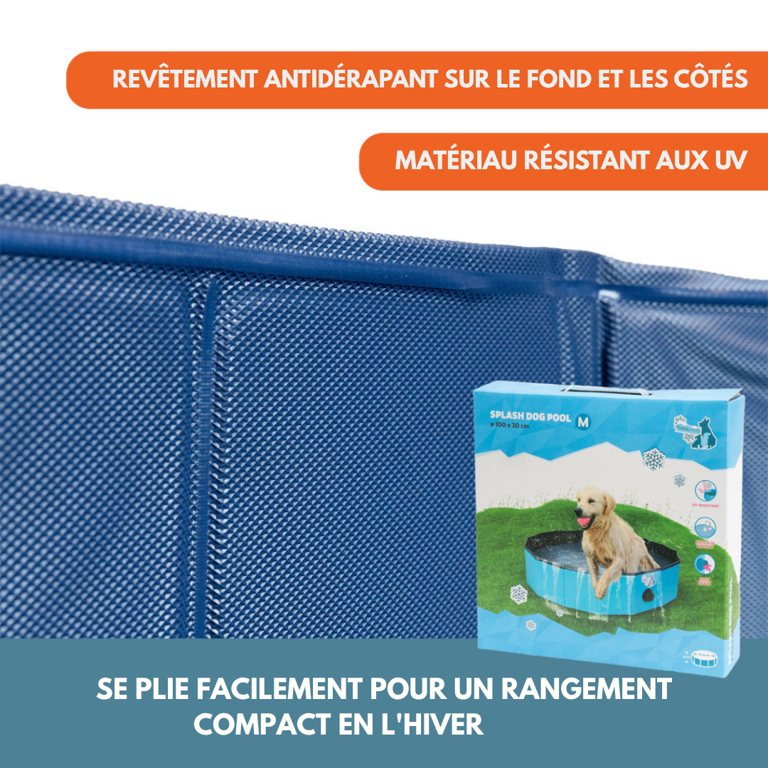 Piscine taille L pour Chien ❄️ BONUS jets d'eau intégrés optionnels 💦