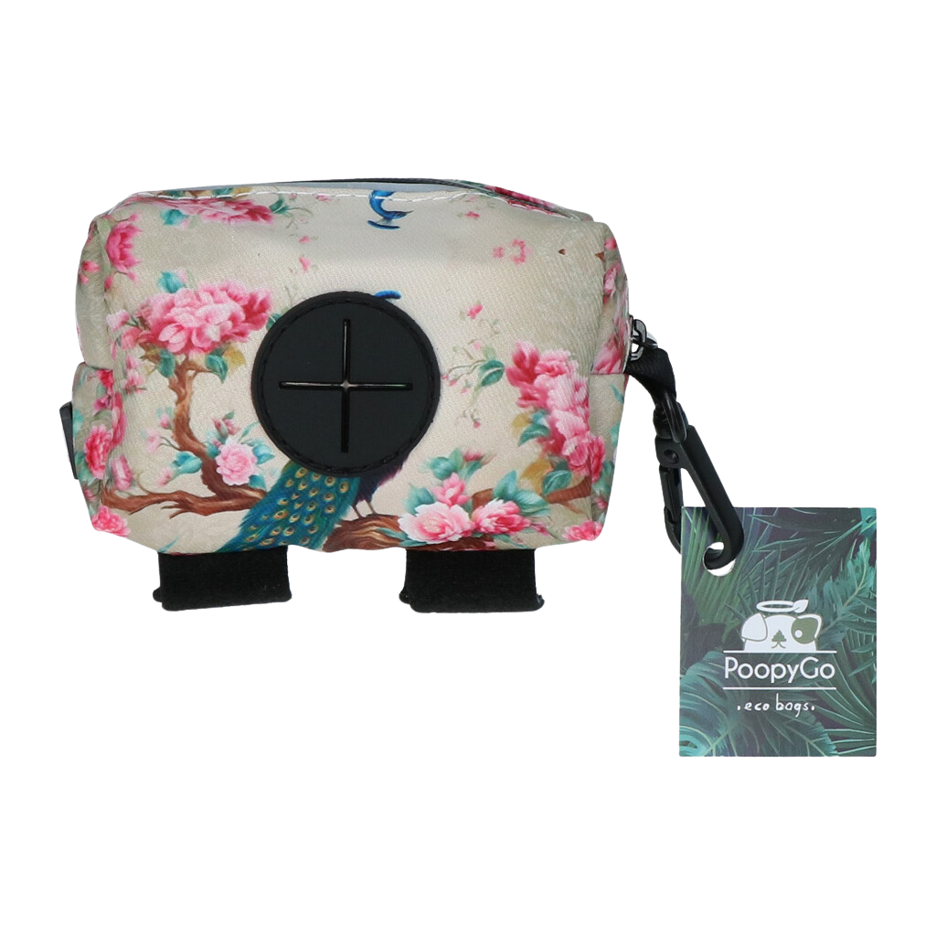 Distributeur de Sac Ă Kaka PoopyBag đ© - ImprimĂ© Paon Blanc đŠ