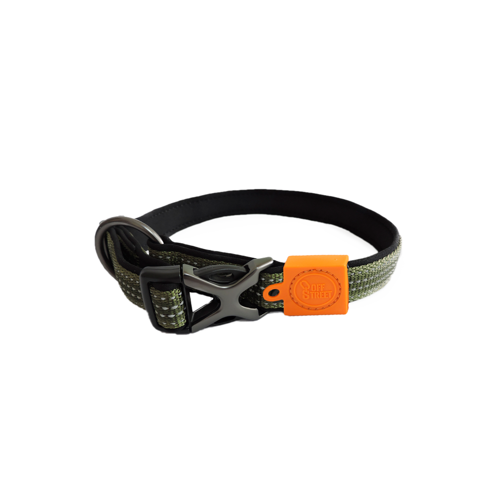Collier Strong Adventure Couleur Vert Olive – Confort & Résistance 🌲🐾