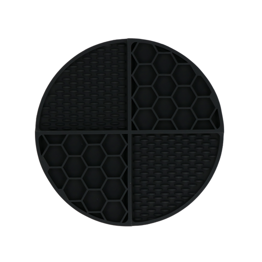 Tapis de Léchage Cercle en Nid d'Abeille & Douce Collines - Gris foncé