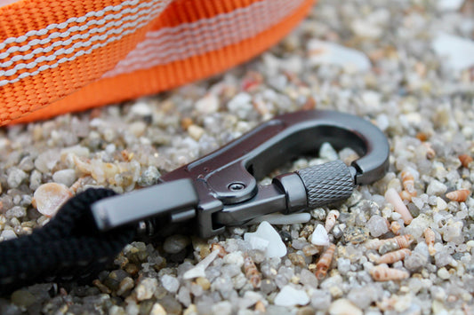 Laisse Amortisseur 120cm Strong Adventure - Mandarine 🍊