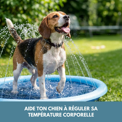 Tapis rafraîchissant ❄️ avec jets d'eau pour chien 100cm