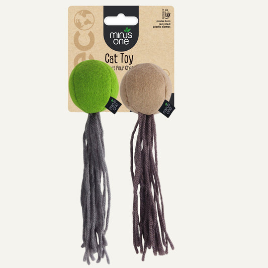 Set de 2 Balles Eco-Jouet pour Chat - Minus One 🌿