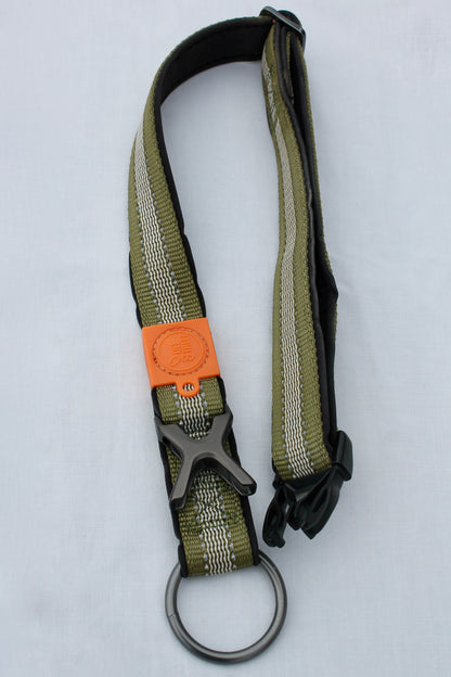 Collier Strong Adventure Couleur Vert Olive – Confort & Résistance 🌲🐾