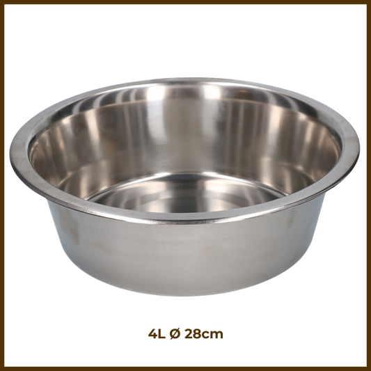 Gamelle en Acier Inoxydable - 4L Ø 28cm