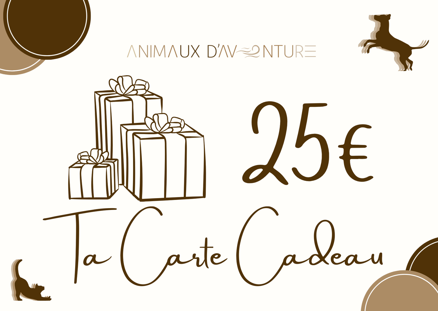 Les Cartes Cadeaux Animaux d'Aventure