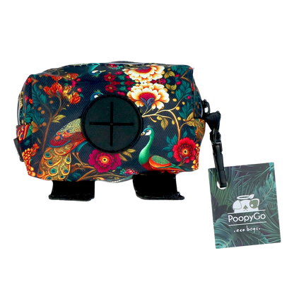 Distributeur de Sac à Kaka PoopyBag 💩 - Imprimé Paon Rouge 🦚