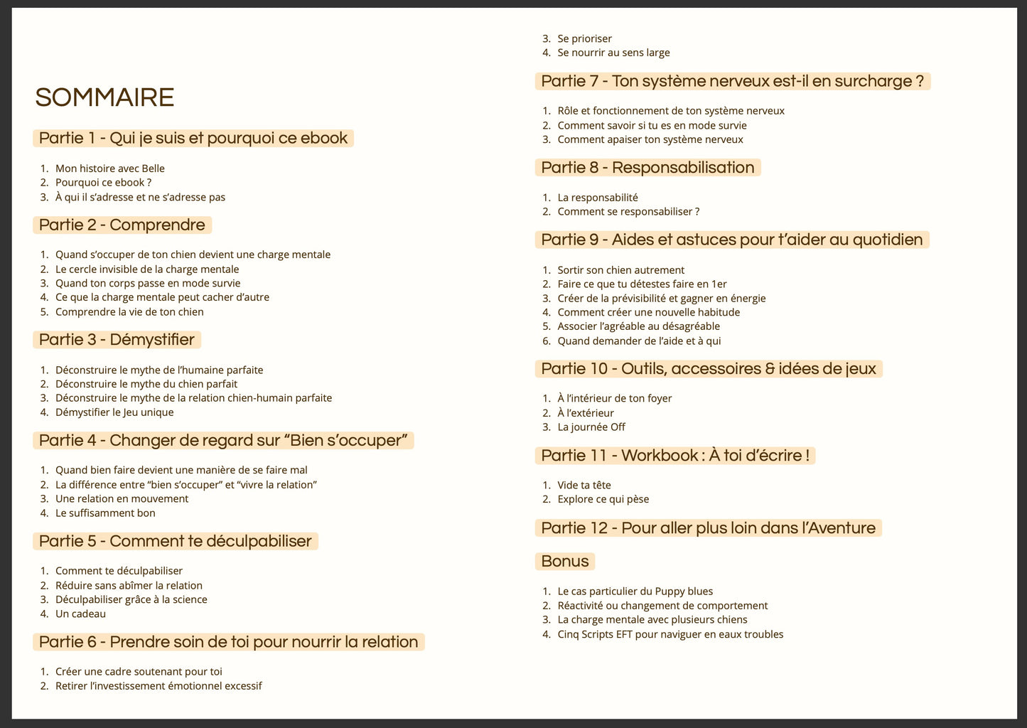 Ebook : Chien et Charge Mentale - De la culpabilité au plaisir retrouvé !