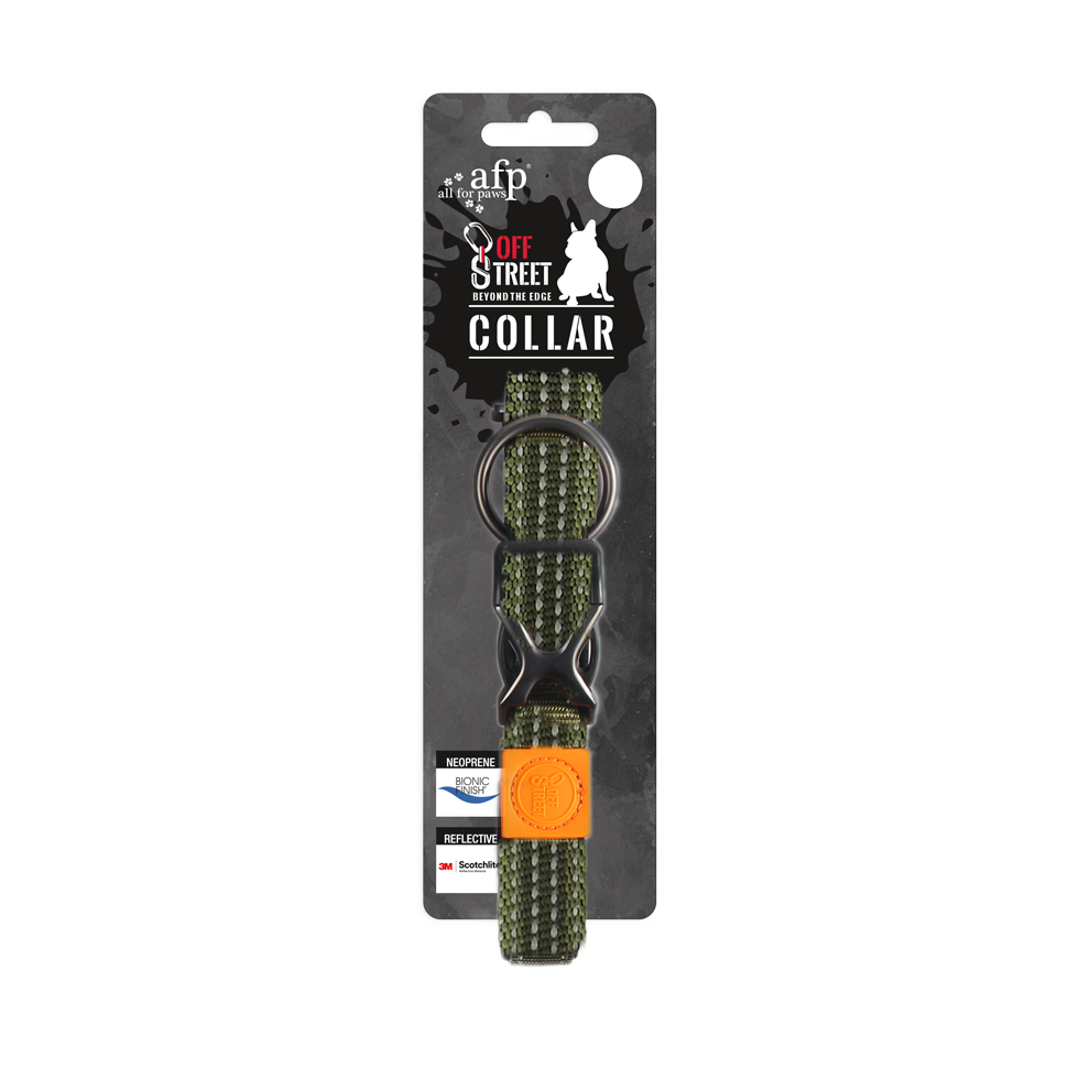 Collier Strong Adventure Couleur Vert Olive – Confort & Résistance 🌲🐾