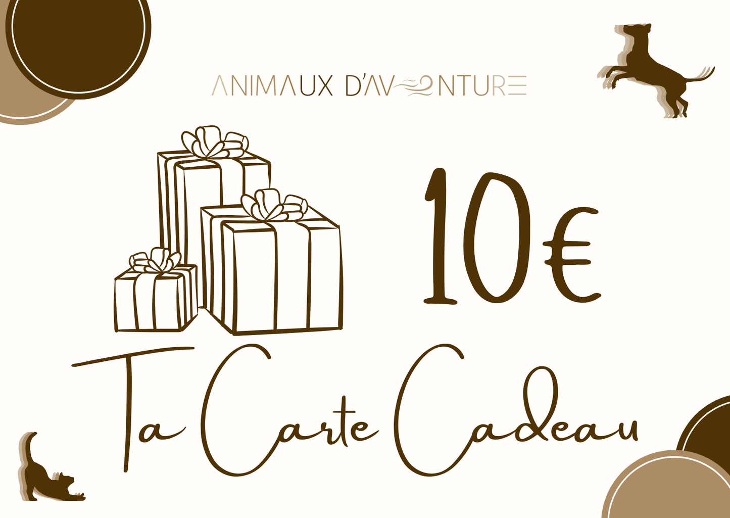 Les Cartes Cadeaux Animaux d'Aventure