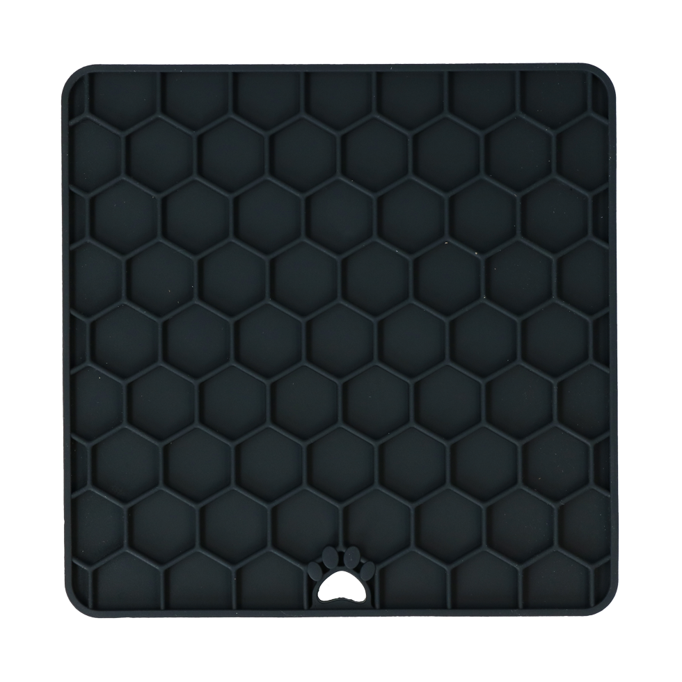 Tapis de Léchage Nid d'Abeille pour Chien & Chat - Gris foncé