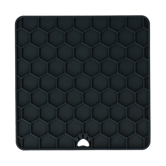Tapis de Léchage Nid d'Abeille pour Chien & Chat - Gris foncé