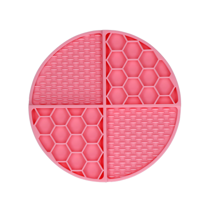 Tapis de Léchage Cercle en Nid d'Abeille & Douce Collines pour Chat et Chien - Rose