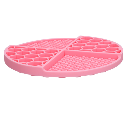 Tapis de Léchage Cercle en Nid d'Abeille & Douce Collines pour Chat et Chien - Rose