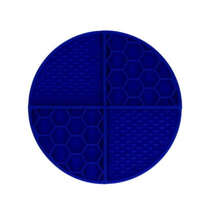 Tapis de Léchage Cercle en Nid d'Abeille & Douce Collines - Bleu
