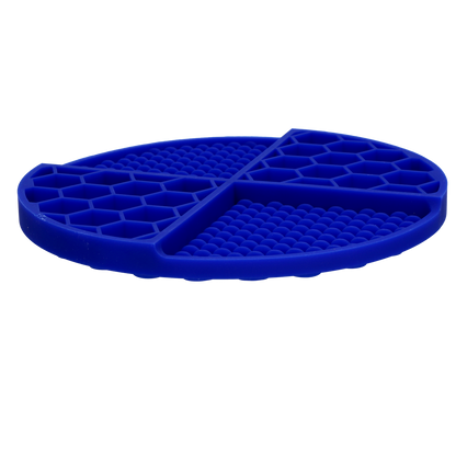 Tapis de Léchage Cercle en Nid d'Abeille & Douce Collines - Bleu
