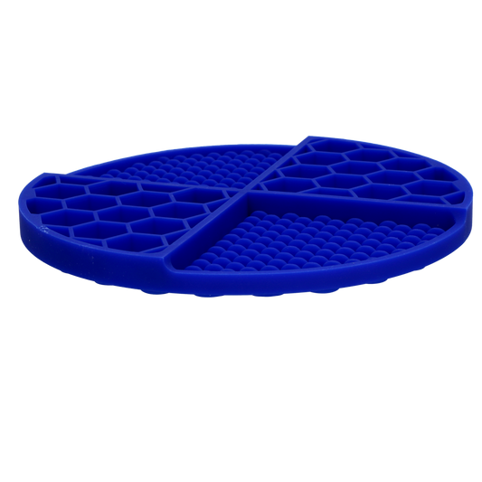 Tapis de Léchage Cercle en Nid d'Abeille & Douce Collines - Bleu