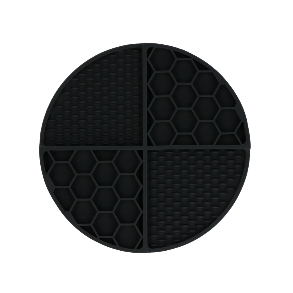 Tapis de Léchage Cercle en Nid d'Abeille & Douce Collines - Gris foncé