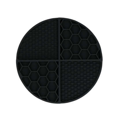 Tapis de Léchage Cercle en Nid d'Abeille & Douce Collines - Gris foncé