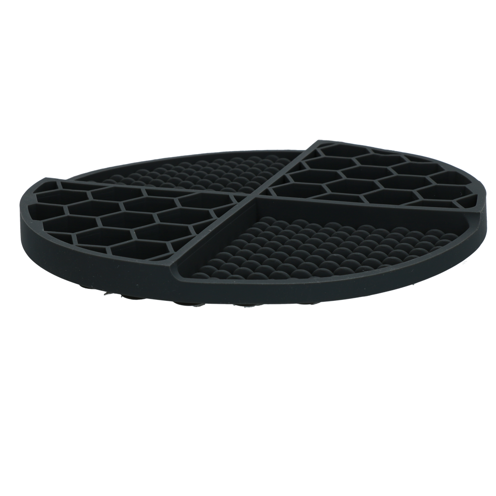 Tapis de Léchage Cercle en Nid d'Abeille & Douce Collines - Gris foncé