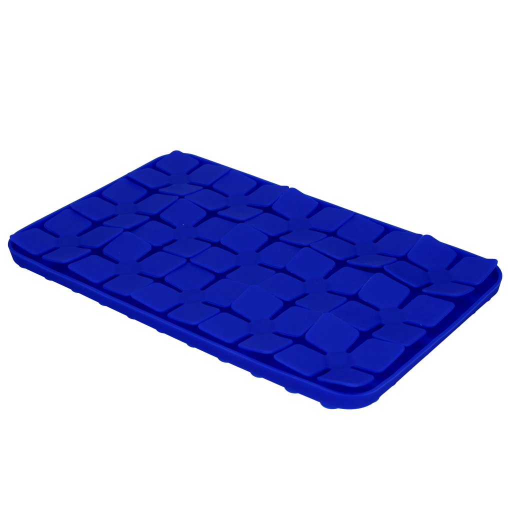 Tapis de Léchage Pétales de Fleurs Niveau difficile - Bleu