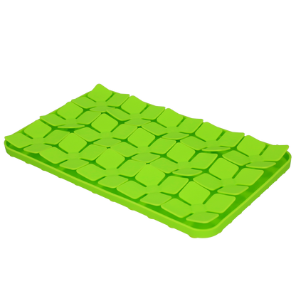 Tapis de Léchage Pétales de Fleurs Niveau difficile - Vert