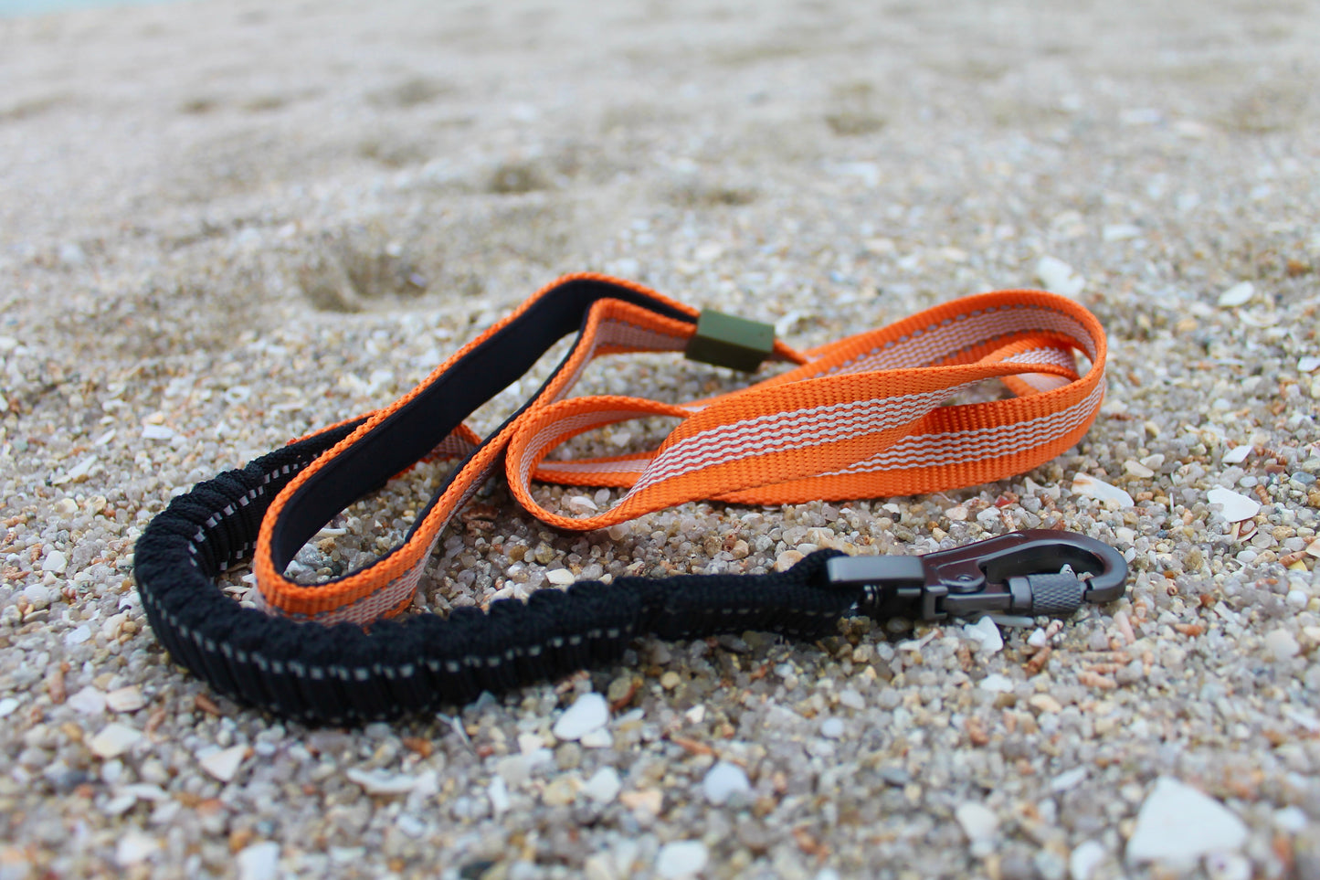 Laisse Amortisseur 120cm Strong Adventure - Mandarine 🍊