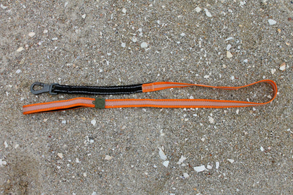 Laisse Amortisseur 120cm Strong Adventure - Mandarine 🍊