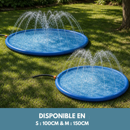 Tapis rafraîchissant ❄️ avec jets d'eau pour chien 150cm